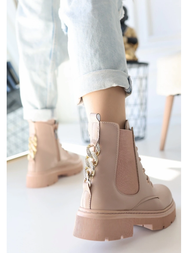 Harte Nude Cilt Bağcıklı Bot