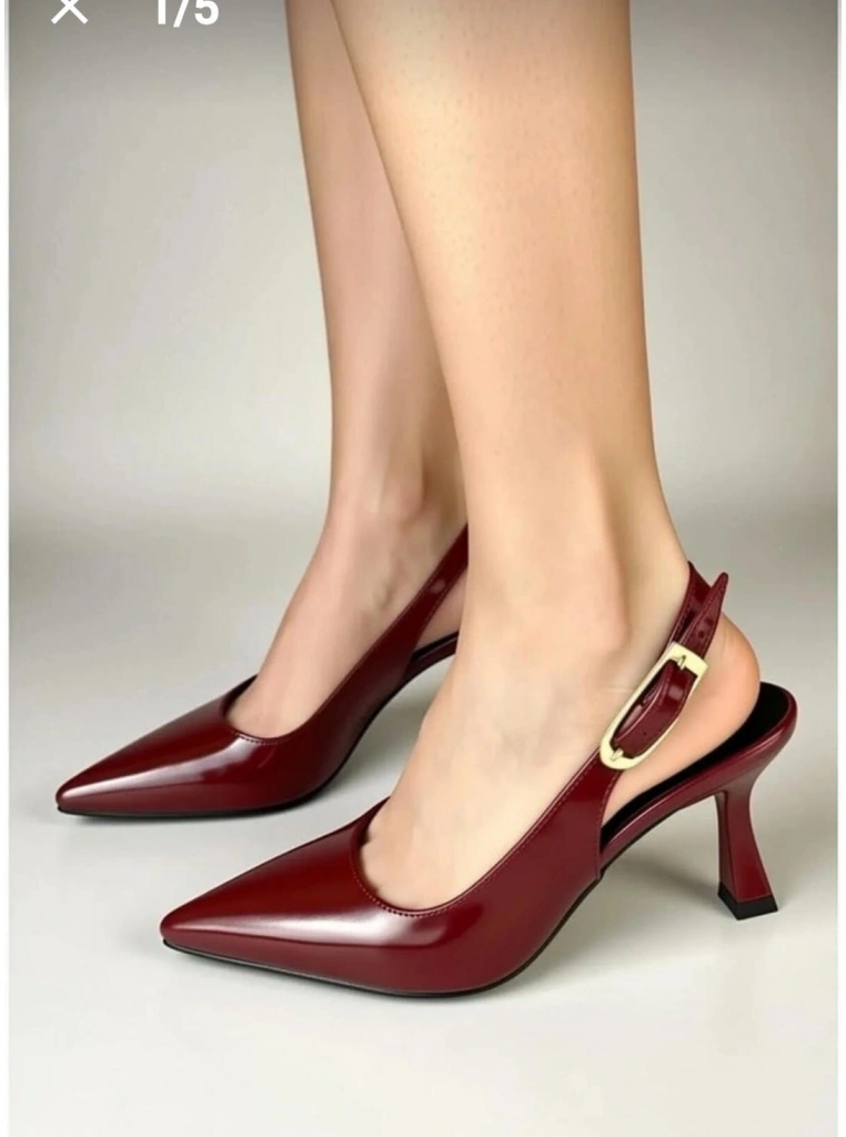 Hies Bordo Rugan Topuklu Ayakkabı