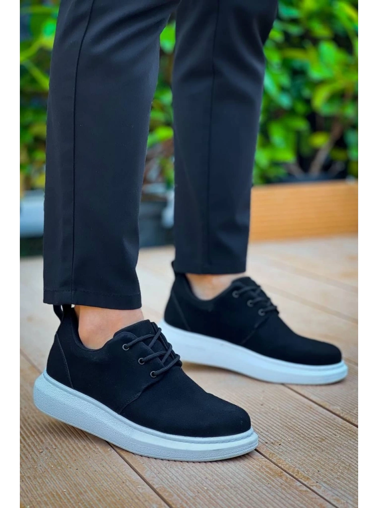 KB-003 Kuback Siyah Süet Bağcıklı  Günlük Erkek  Ayakkabı