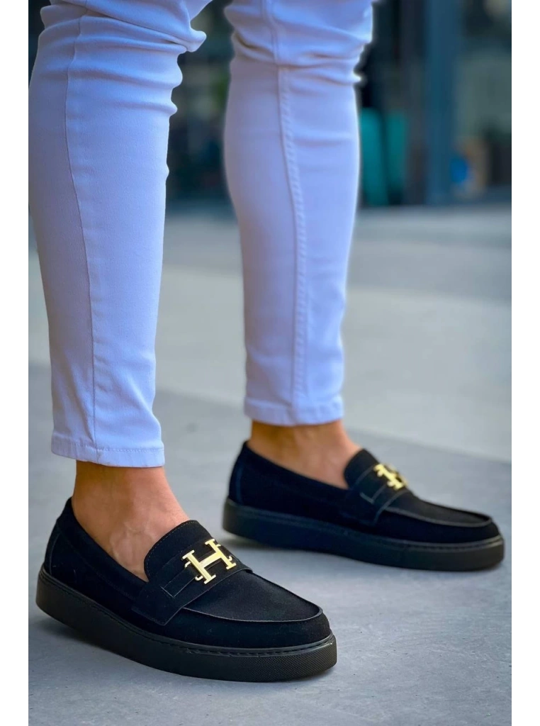 KB-027  Kuback Bağcıksız Kömür Süet H Günlük Erkek Ayakkabı