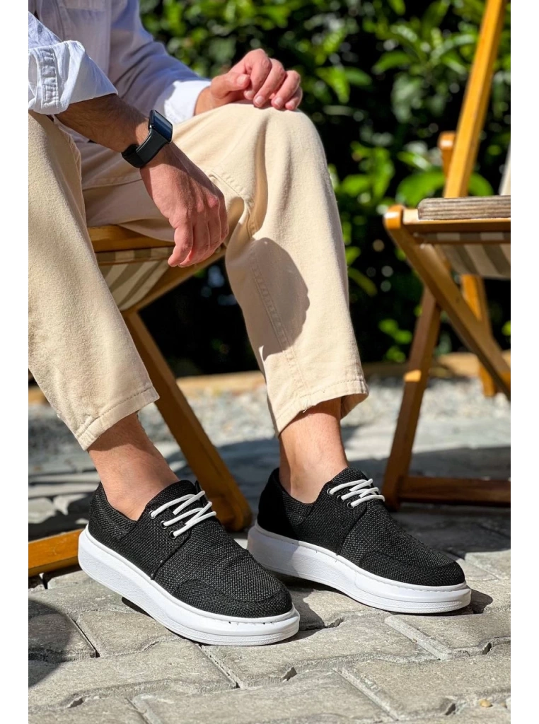 KB-042  Kuback Bağcıklı Siyah Günlük Erkek Ayakkabı