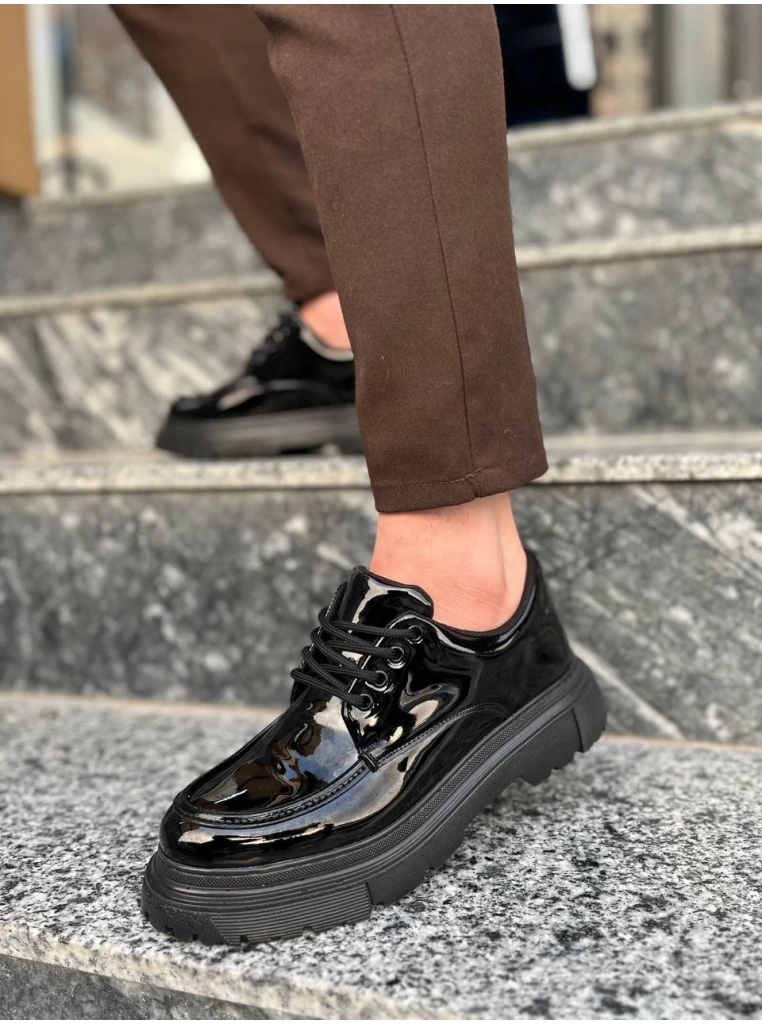 KB-X6 Kuback Kömür Rugan Günlük Erkek Ayakkabı