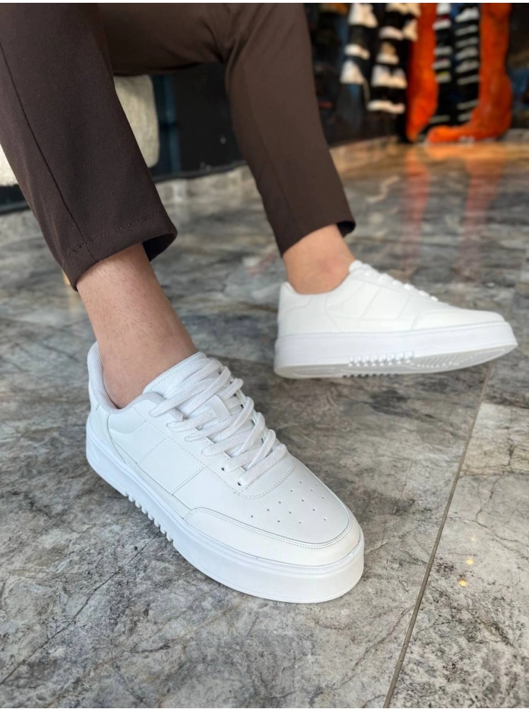 KB-N2 Kuback Beyaz Cilt Günlük Erkek Ayakkabı
