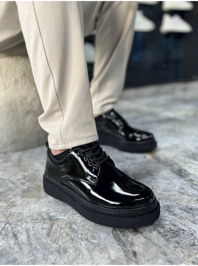 KB-X16 Kuback Kömür Rugan Günlük Erkek Ayakkabı