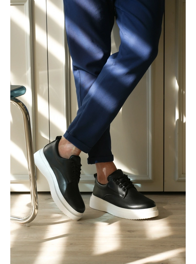 KB-X16 Kuback Siyah Cilt Günlük Erkek Ayakkabı