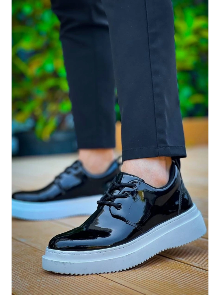 KB-X3  Kuback Siyah Rugan  Bağcıklı  Günlük Erkek  Ayakkabı