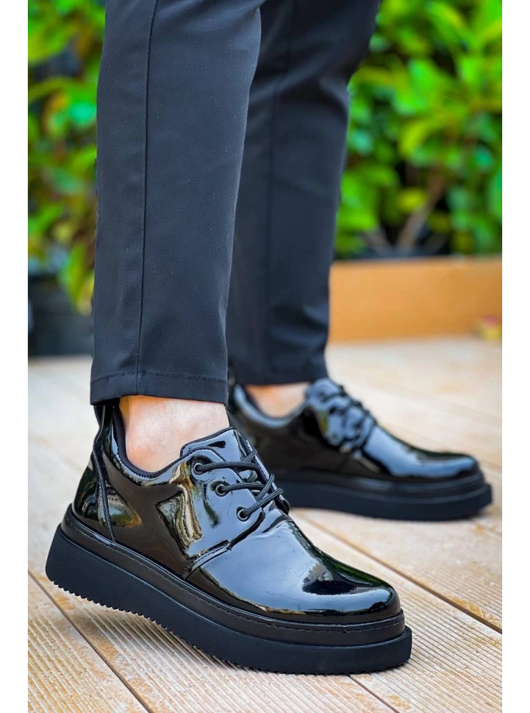 KB-X3  Kuback  Siyah Rugan Siyah Taban  Bağcıklı  Günlük Erkek  Ayakkabı