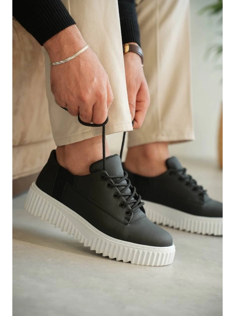 KB-X516 Kuback Siyah Cilt Günlük Erkek Ayakkabı