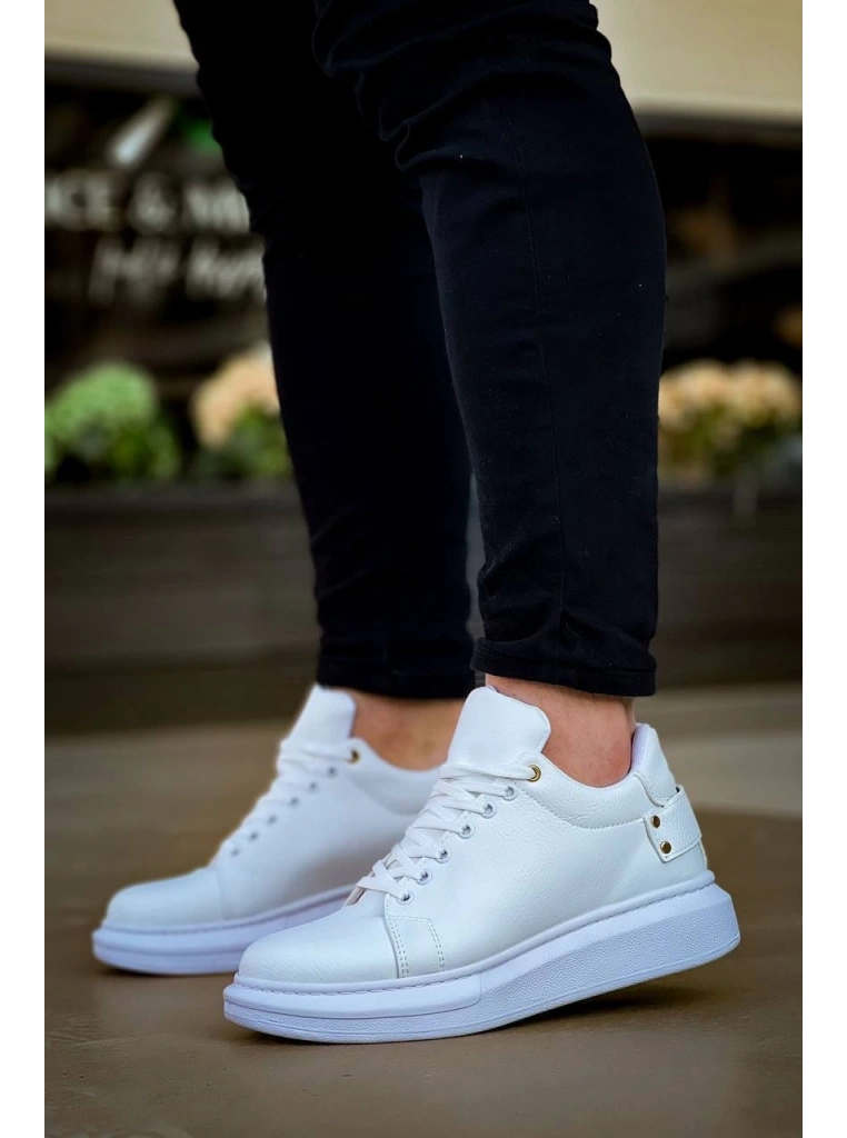KB047  Kuback Beyaz Cilt Günlük Erkek  Ayakkabı