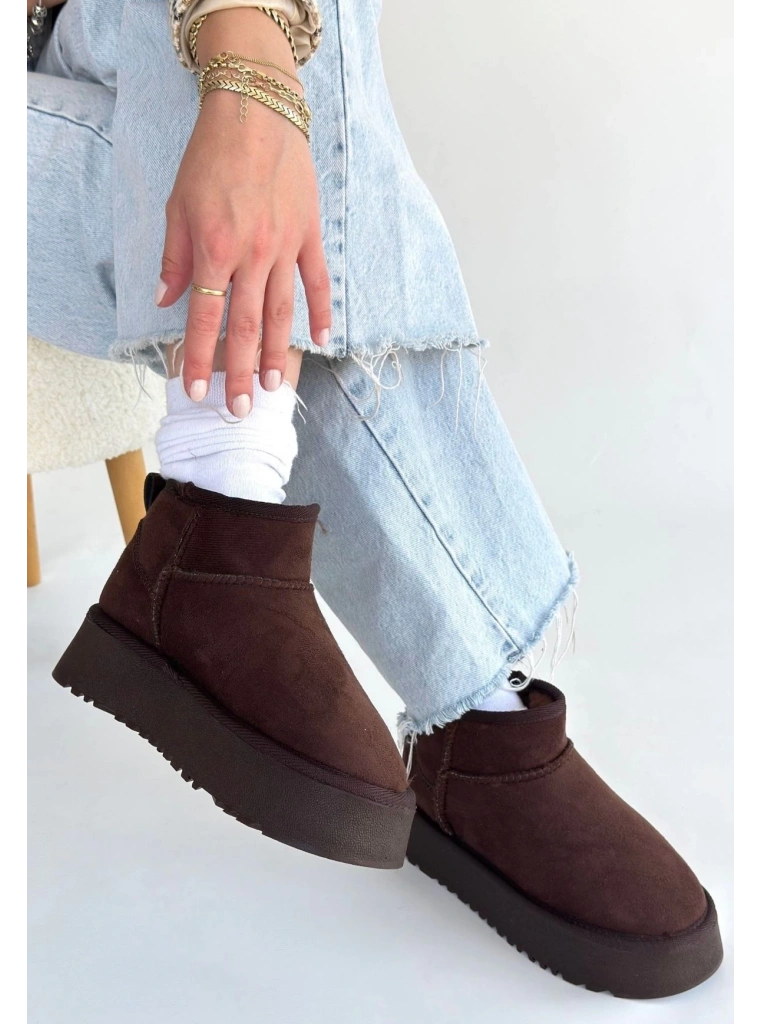 Linne Kahverengi Süet Bot