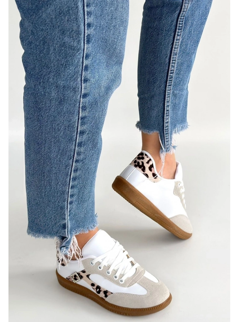 Mier Beyaz Cilt Bağcıklı Spor Ayakkabı