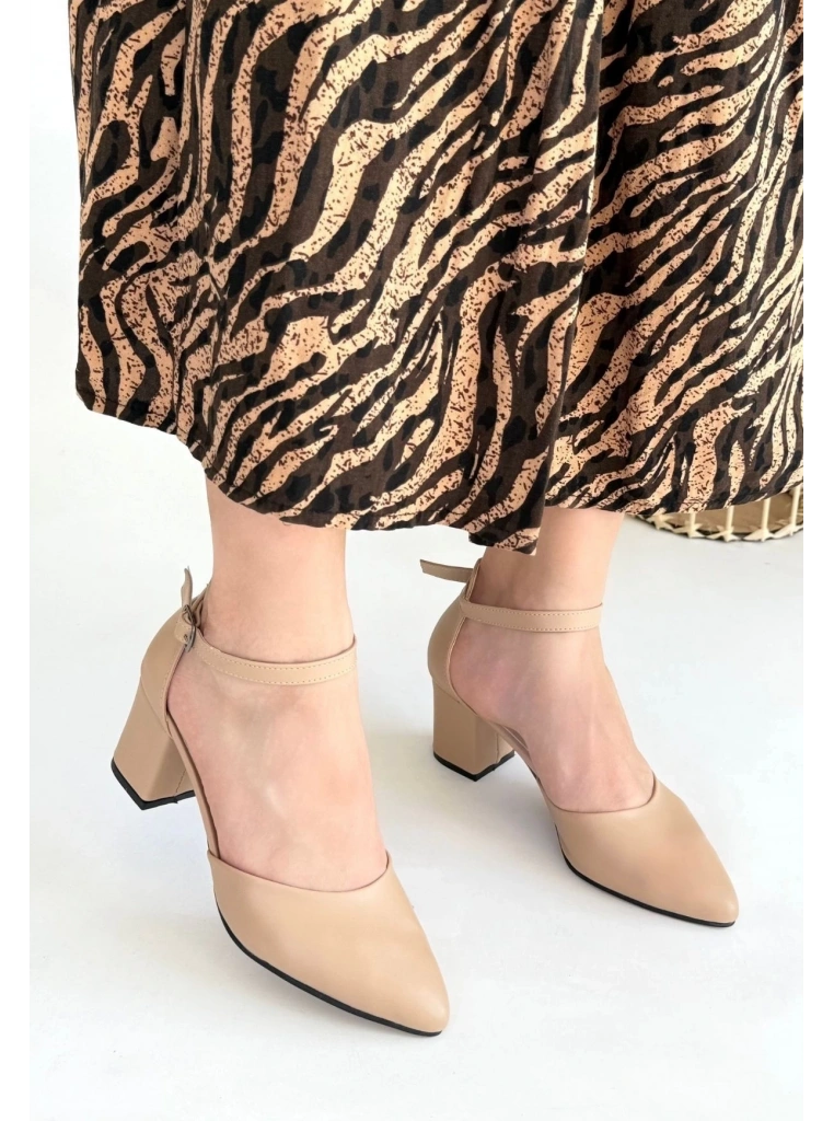 Mulen Nude Cilt Topuklu Ayakkabı