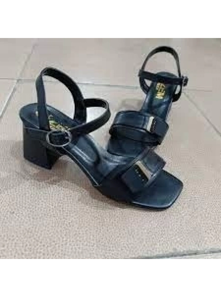 Ruty Siyah Cilt Topuklu Ayakkabı