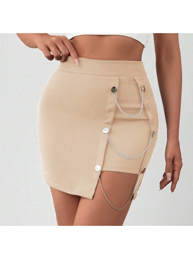 Zincirli mini etek s241008