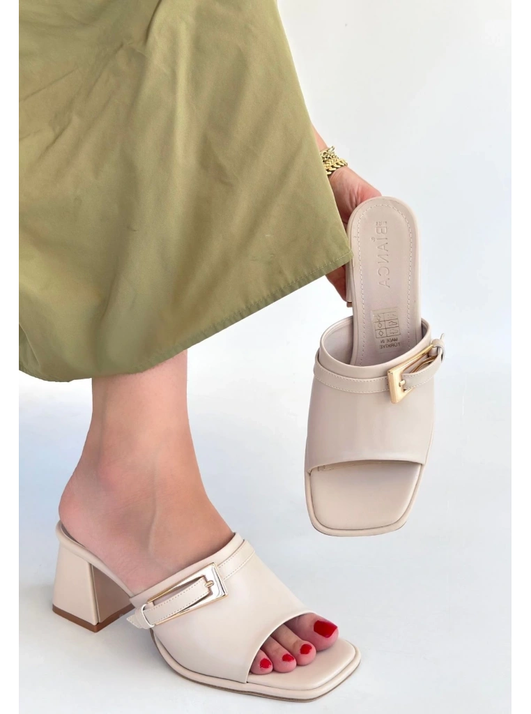 Ziva Bej Cilt Topuklu Terlik