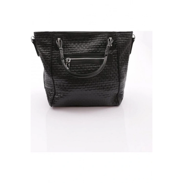 Avaj Siyah Cilt Omuz Çantası