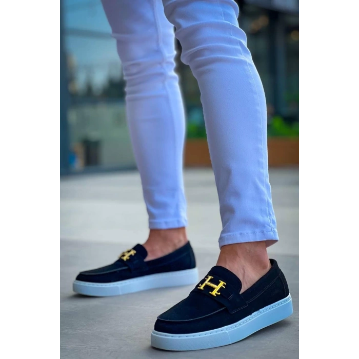 KB-027  Kuback  Bağcıksız Siyah Süet H Günlük Erkek Ayakkabı