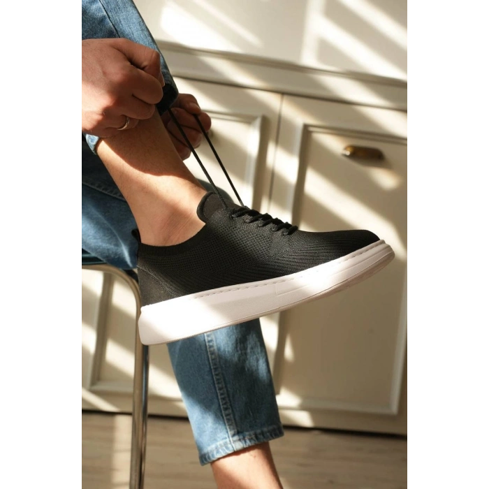 KB-M101 Kuback Siyah Triko Bağcıklı Günlük Erkek Ayakkabı