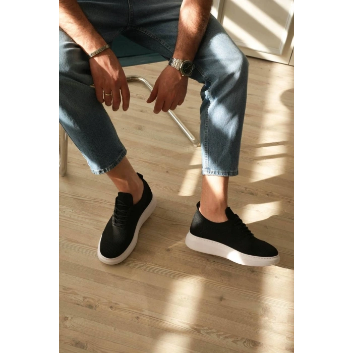 KB-M101 Kuback Siyah Triko Bağcıklı Günlük Erkek Ayakkabı