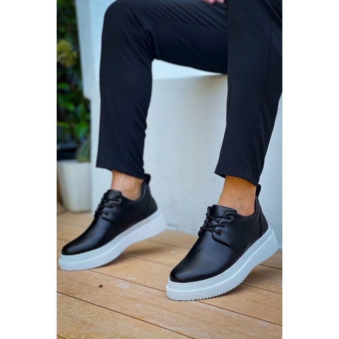 KB-X3  Kuback Siyah Cilt  Bağcıklı  Günlük Erkek  Ayakkabı