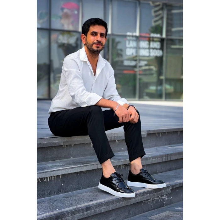 KB-X5 Kuback Siyah Rugan Günlük Erkek Ayakkabı