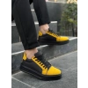 KB-X46 Kuback Siyah Sarı Yüksek Siyah Taban Günlük Spor Ayakkabı