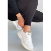 Yejja Beyaz Cilt Bağcıklı Spor Ayakkabı
