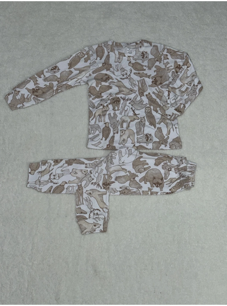 3-4-5 yaş pijama takımı beyaz alt üst kız çocuk