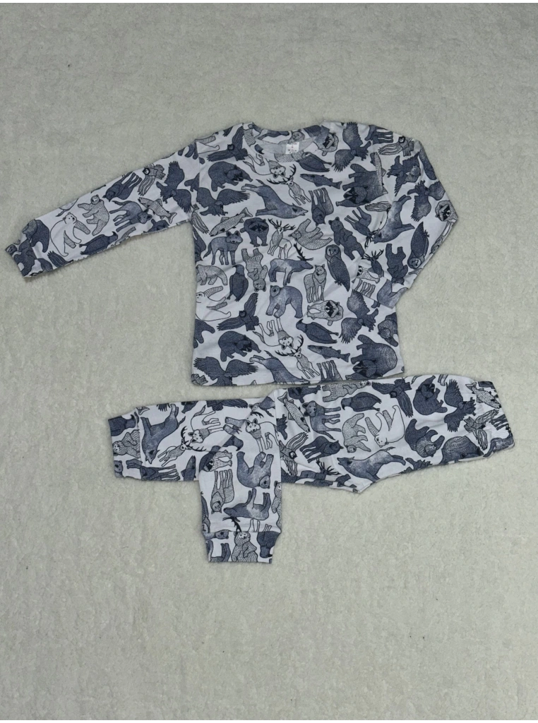 3-6 yaş alt üst pijama takımı kız çocuğu lacivert