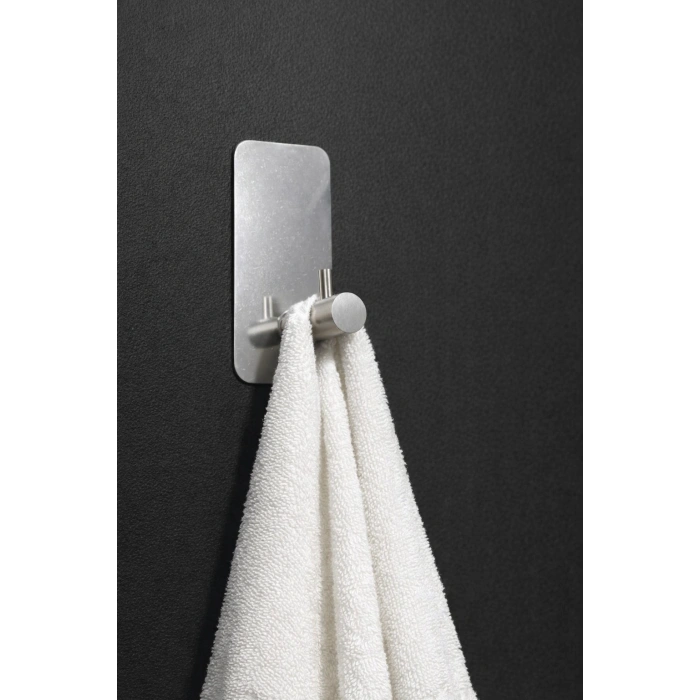 ASKILIK YAPIŞTIRMALI DİK ÇUBUKLU PASLANMAZ ÇELİK KROM PAKETTE 4 ADET