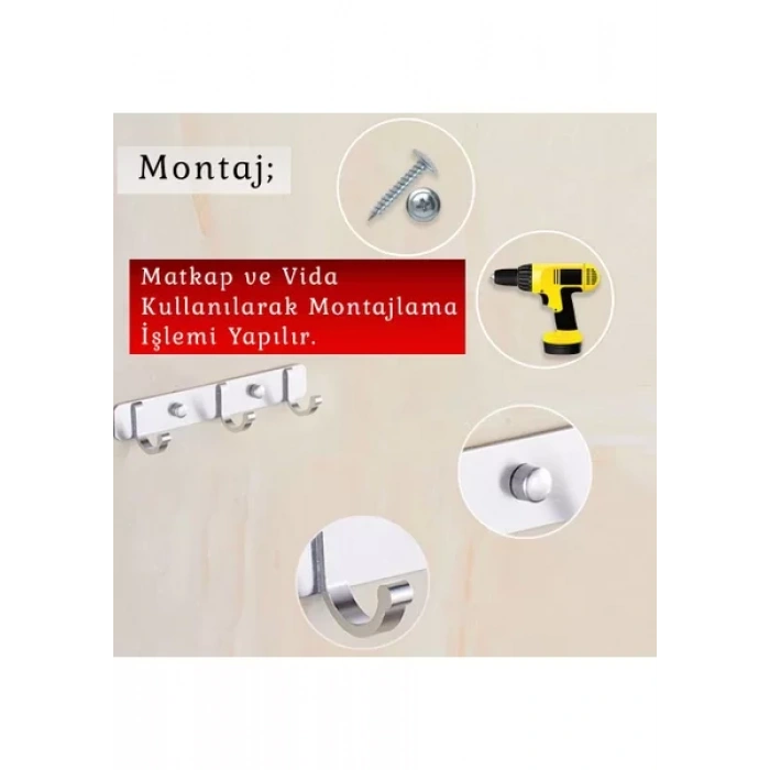 ALÜMİNYUM 3LÜ ASKILIK KROM