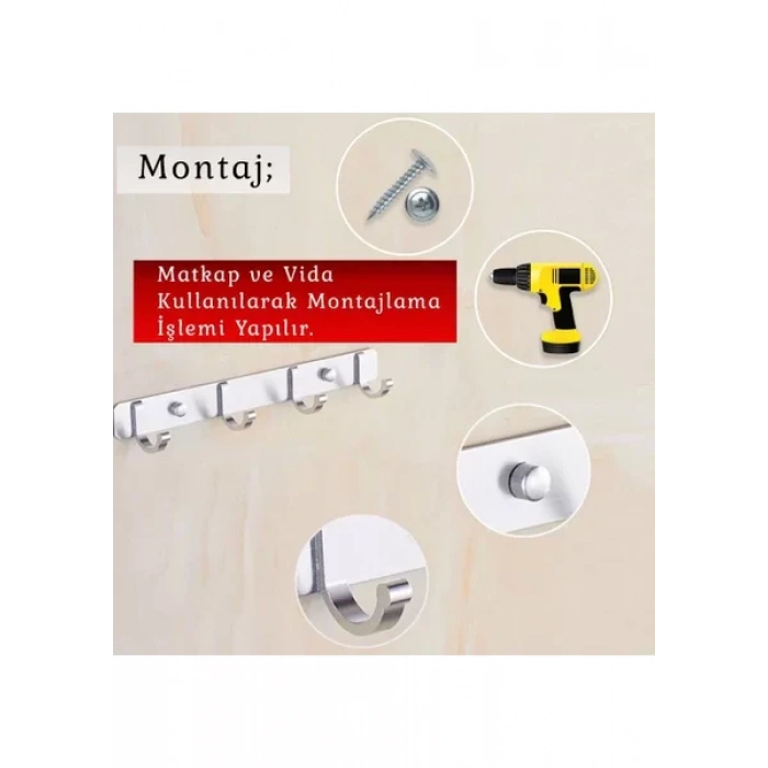 ALÜMİNYUM 4LÜ ASKILIK KROM