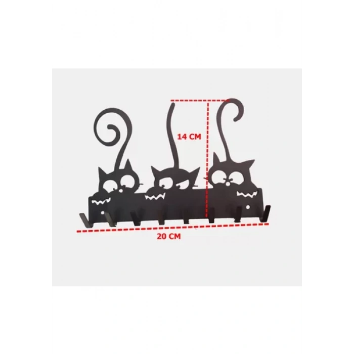 ANAHTAR ASKISI KEDİCİK GÖRSELLİ MAT SİYAH