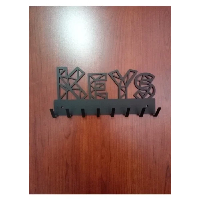 ANAHTAR ASKISI KEYS GÖRSERLLİ MAT SİYAH