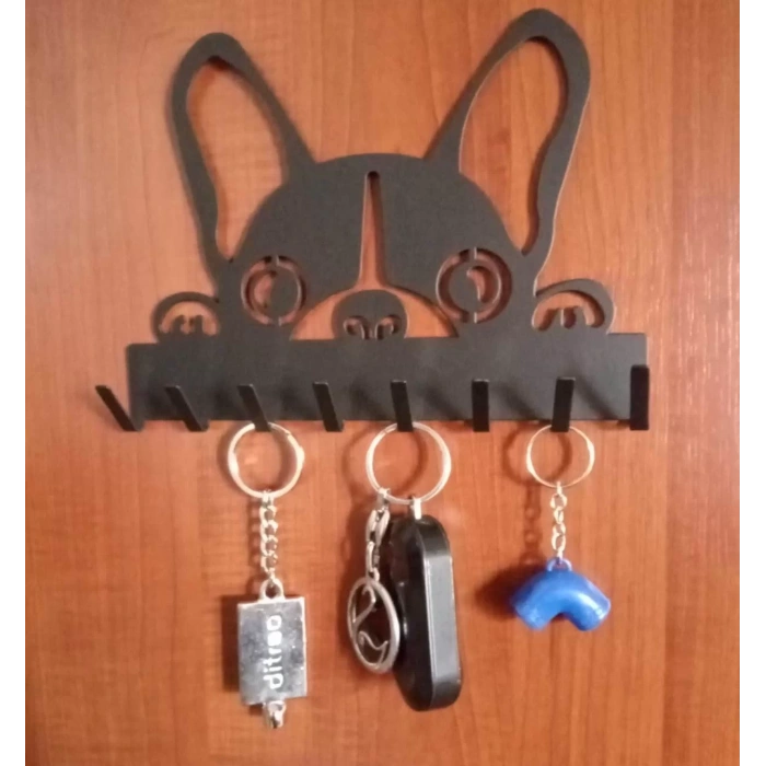 ANAHTAR ASKISI KÖPEKCİK GÖRSELLİ MAT SİYAH