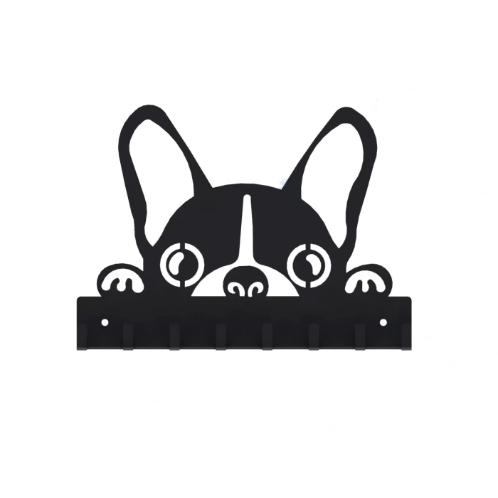 ANAHTAR ASKISI KÖPEKCİK GÖRSELLİ MAT SİYAH