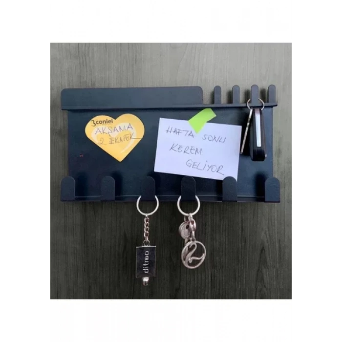 ANAHTAR ASKISI NOTLUKLU MAT SİYAH