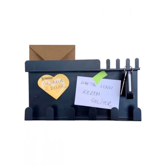 ANAHTAR ASKISI NOTLUKLU MAT SİYAH