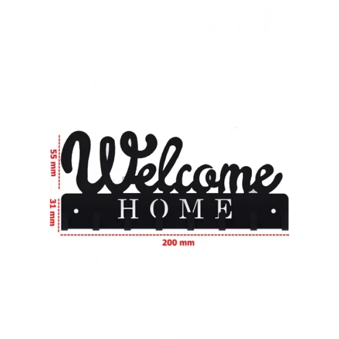 ANAHTAR ASKISI WELCOME YAZILI MAT SİYAH