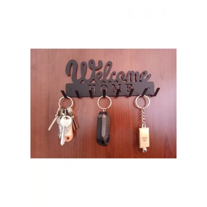 ANAHTAR ASKISI WELCOME YAZILI MAT SİYAH