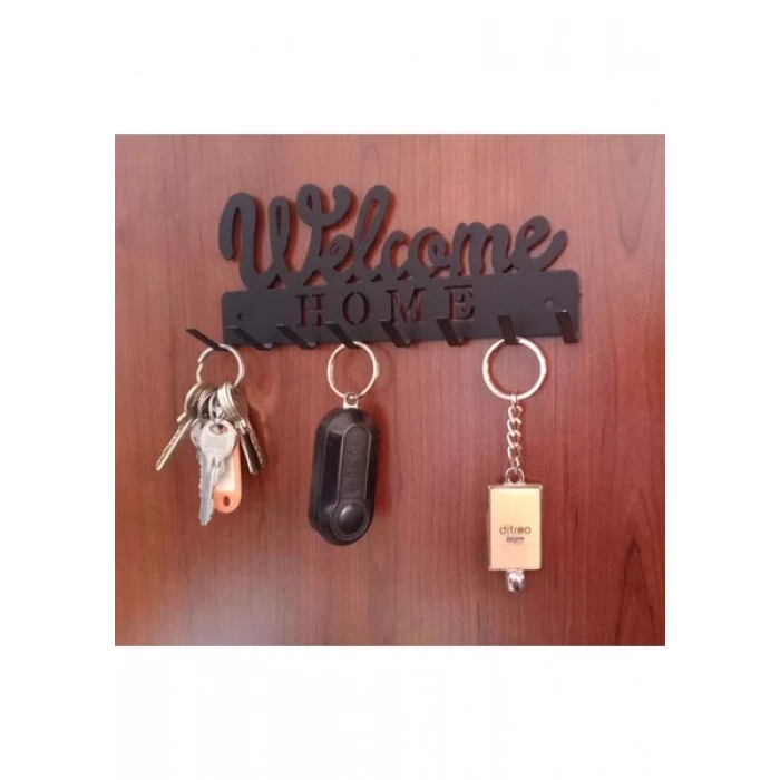 ANAHTAR ASKISI WELCOME YAZILI MAT SİYAH