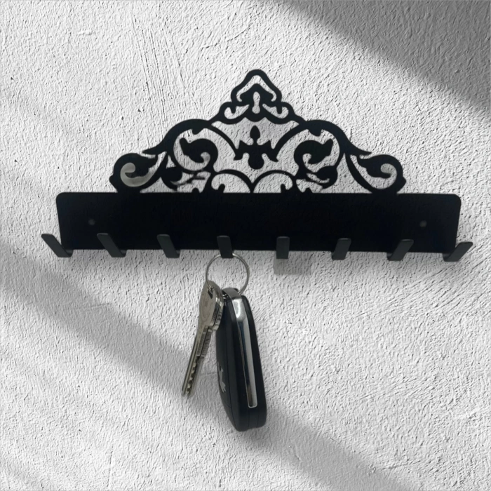 ANAHTARLIK NAKIŞ GÖRSELLİ MAT SİYAH