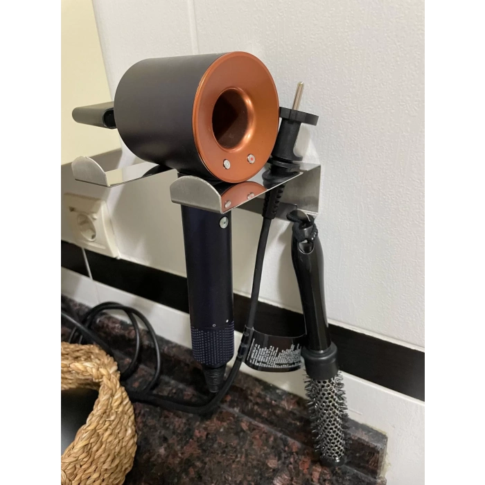 ARDİNİ İSTER KENDİNDEN YAPIŞKANLI İSTER VİDALI FÖN MAKİNESİ TUTUCU KROM