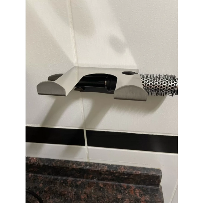 ARDİNİ İSTER KENDİNDEN YAPIŞKANLI İSTER VİDALI FÖN MAKİNESİ TUTUCU KROM