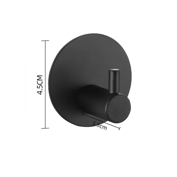 ARDİNİ KENDİNDEN YAPIŞKANLI ASKILIK MAT SİYAH 06  PAKETTE 5 ADET