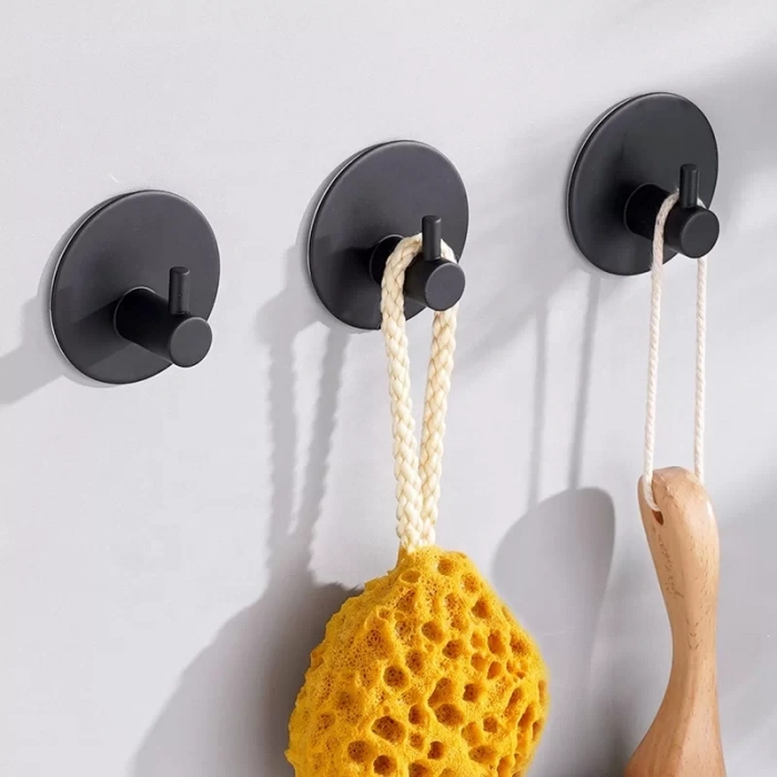 ARDİNİ KENDİNDEN YAPIŞKANLI ASKILIK MAT SİYAH 06  PAKETTE 5 ADET