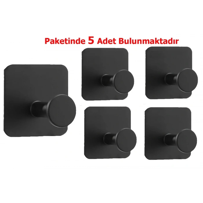 ARDİNİ KENDİNDEN YAPIŞKANLI ASKILIK MAT SİYAH 07 PAKETTE 5 ADET