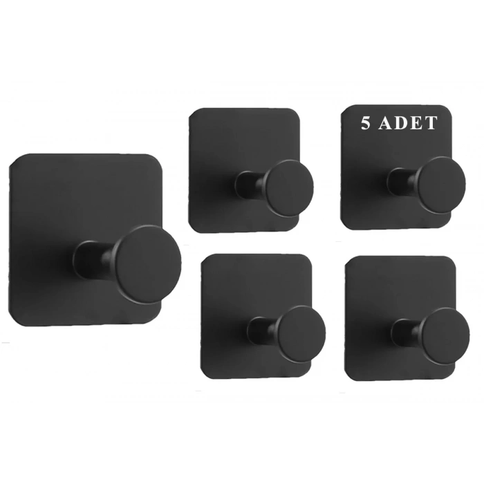 ARDİNİ KENDİNDEN YAPIŞKANLI ASKILIK MAT SİYAH 07 PAKETTE 5 ADET