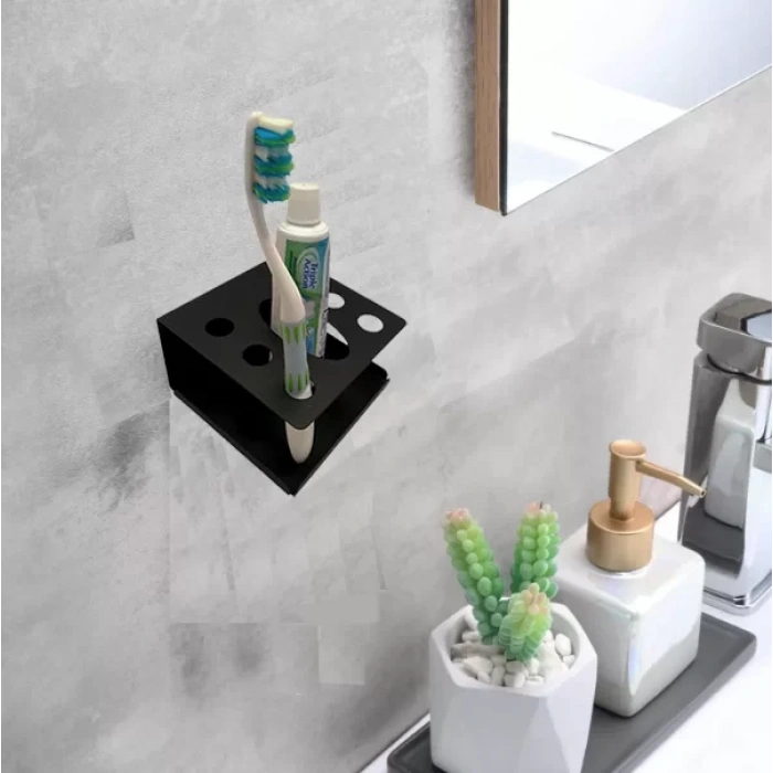 ARDİNİ KENDİNDEN YAPIŞKANLI VE VİDALI DİŞ FIRÇALIK 6LI MACUNLUKLU MAT SİYAH