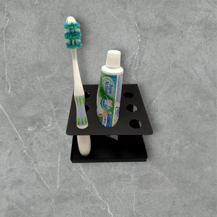 ARDİNİ KENDİNDEN YAPIŞKANLI VE VİDALI DİŞ FIRÇALIK 6LI MACUNLUKLU MAT SİYAH